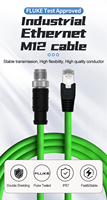 Rj45 à M12 X a codé le câble Ethernet industriel codé par M12 X câble Ethernet industriel de chaîne de traînée industrielle