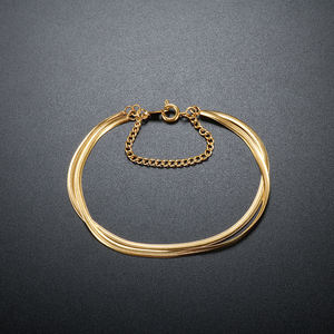 2023 Großhandel Minimalist 18 Karat vergoldet Basic wasserdichte Schlangen kette mehr schichtig Modeschmuck Armbänder Kunden spezifische Armbänder - Product Image 6