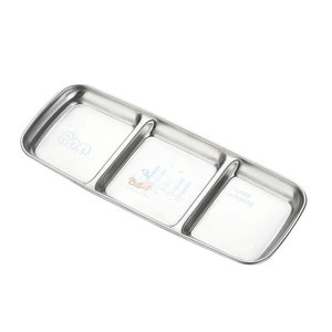 304 Stainless Steel Dipping Dish Rectangle Cartoon Pattern Camping Condiment Tray - Product Image 5
