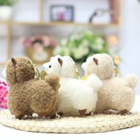 Porte-clés Peluche Alpaga Mignon, Poupée en Peluche Llama, Breloque Sac Portefeuille Femme Fille, Pendentif Peluche Mouton Agneau