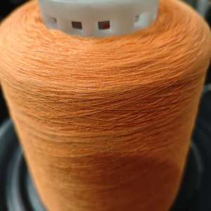 Fil modacrylique mélangé <span class=keywords><strong>à</strong></span> du coton Ne40/2 utilisé pour le tricotage de gants et de vêtements de travail, couleur orange - Product Image 4