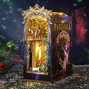 Kit de Manualidades <span class=keywords><strong>Pandora</strong></span> Magic Forest Book Nook, Rompecabezas 3D de Madera, Mini Casa de Muñecas, Decoración Artesanal, Regalo - Product Image 4