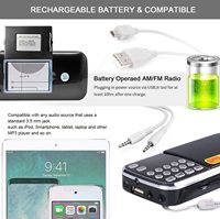Radio AM FM portable multifonctionnelle L-088, compatible avec les cartes TF, SD, USB et AUX