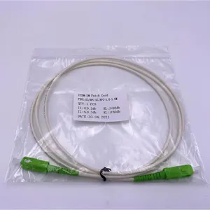 G657A2 Simplex White Fiber Optic Patch Cord Sc/apc-sc/apc
