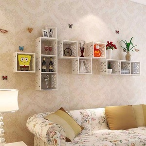 Estante decorativo de pared de fondo de TV hueco, estante de almacenamiento no perforado de PVC para el hogar, cocina, baño para almacenamiento de clientes - Product Image 5