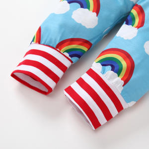 <b>Baby</b> <b>Clothes</b> Girls <b>Rainbow</b> Colored Pants Suits of Fashion Style From China Supplier - Product Image 5