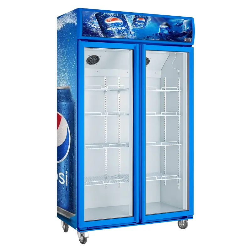 Пивная стеклянная витрина охладитель напитков Кола вертикальный дисплей охладитель напитков холодильник для супермаркета