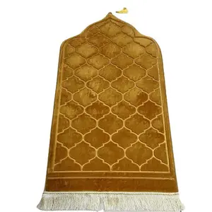 מוסלמי islamic מחצלת קצף עבה מוסלמי תפילה מחצלת לילית שטיח הדפסה חיה פוליאסטר מודרני מלבן מודרני מחצלות מטבח