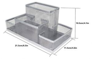 Best Quality Desk Organizer Metal Desk Organizer Office <b>Pen</b> Holder Desk Organizer with Mesh Note Holder - Product Image 5