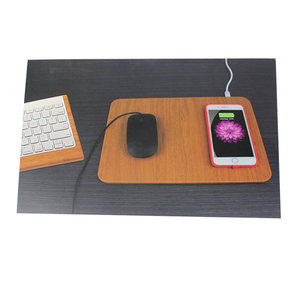 QLM Custom LOGO Leather Wireless <strong>Charging</strong> <strong>Mouse</strong> Pad - Product Image 1