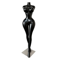 Maniquí Femenino de Cuerpo Completo de Fibra de Vidrio Dorado, Extra Grande, con Cintura Delgada, Busto Grande y Glúteos, para Exhibición en Escaparates