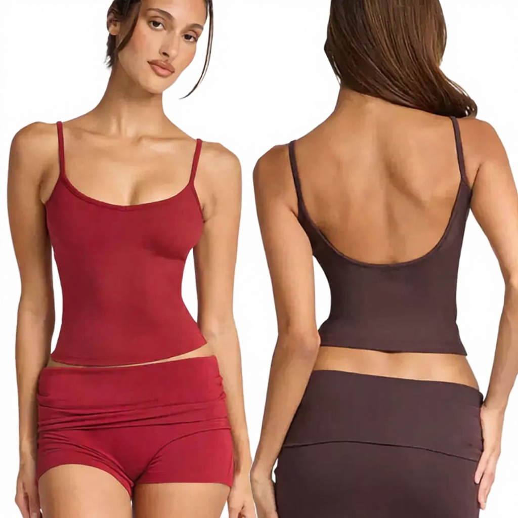 Cross-border for European American Women's Yoga Vest Tank Top Chest Pad Quick-drying Sling Stacked Seamless High Elastic