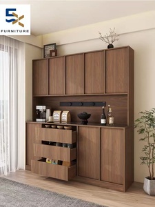 הבציר משולב ארון צד גבוה ארון צד גבוה משולב ארון יין להתאמה אישית עבור סלון/חדר אוכל/מטבח - Product Image 2