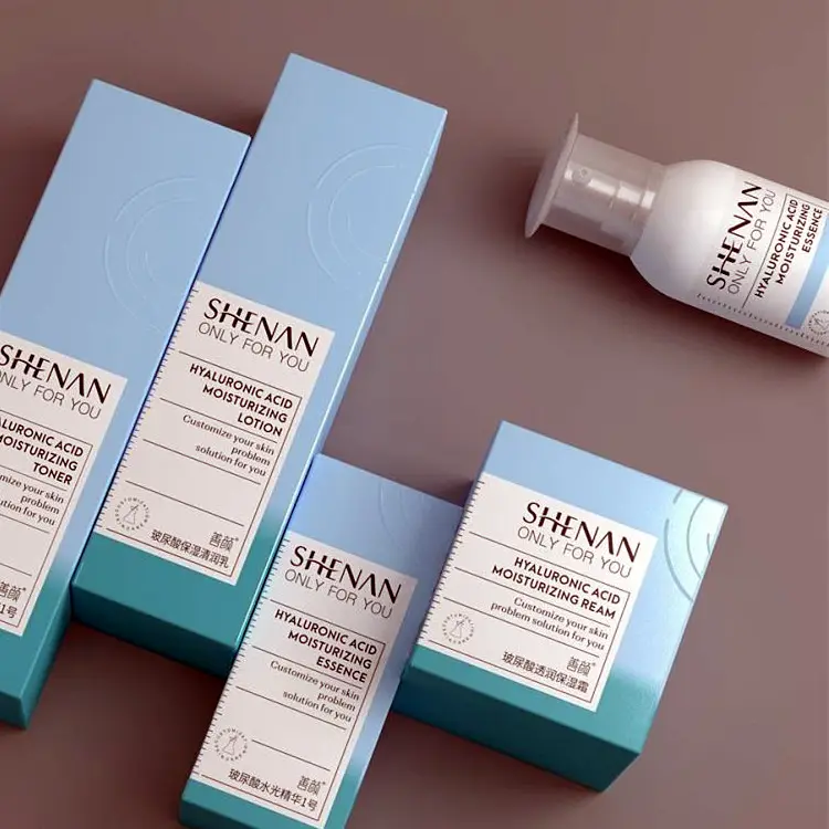 Kotak Kardus Kertas Putih Mewah Kustom untuk Kotak Kemasan Kosmetik Perawatan Kulit Ramah Lingkungan Kemasan Kotak Lipstik