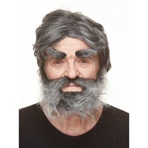 Râu Và Lông Mày Giả Của Vua Già Màu Xám Lộn Xộn - Product Image 4