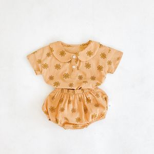Completo estivo a manica corta per bambina pantaloncini in <span class=keywords><strong>cotone</strong></span> a due pezzi - Product Image 2