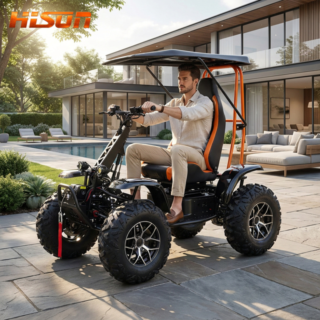 Powerful 4WD Electric Scooter 6000W 75kmh All Terrain Mobility Scooter 60V 80Ah Off Road Utility Vehicle