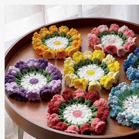 Sous-verres de fleurs au Crochet faits à la main Creative Lily Valley Pad Quality Life Improvement Fabric Mats & Pads Gift Idea