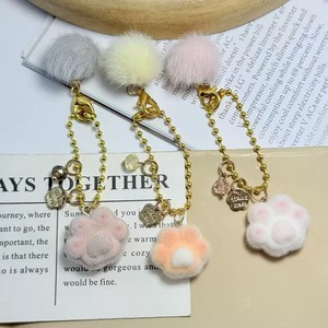 CHENXI Porte-clés personnalisé mini patte de chat, mignon, en peluche, avec pompon, pour sacs et pendentif - Product Image 4