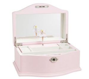 Luxury Pink With Lock For Women Girls portagioie musicale in legno dancing black ballerina music box - Product Image 1
