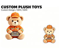Jouets en peluche personnalisés, ours en peluche doux, poupée de dessin animé pour enfants, cadeaux, événements promotionnels, jouets en peluche personnalisés