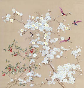 Papier peint <span class=keywords><strong>mural</strong></span> 3D personnalisé, magnolia, oiseaux, peintures murales pour hôtel, fond de télévision, salon, mur du canapé, décoration de la maison - Product Image 6