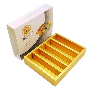 Lujo personalizado vacío grado alimenticio real dulces bombón caja de dulces San Valentín nuez kernel galleta postre fechas caja de embalaje de regalo - Product Image 2