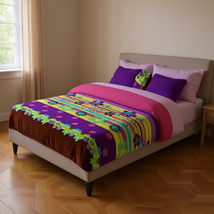 Couverture en laine d'agneau Sabi Matrimonial à motif floral tissé, rectangulaire, pour lit - Product Image 2