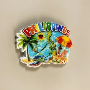 Imán de Refrigerador con Diseño de Paisajes Culturales de Filipinas, Recuerdo Turístico, Adhesivos con Mensajes, Joyería 3D - Product Image 6