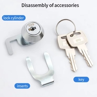 Serrure à pêne basculant en alliage de zinc pour porte d'armoire et tiroir de caisse enregistreuse Serrures à cylindre à clé