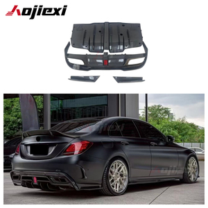 Diffusore Posteriore in Fibra di Carbonio Stile IMP di Alta Qualità con Luce per <span class=keywords><strong>Mercedes</strong></span> Benz W205 Classe <span class=keywords><strong>C</strong></span> C300 AMG C63 <span class=keywords><strong>Berlina</strong></span> 2015-2021 - Product Image 1