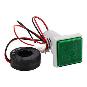 Medidor Digital de Voltaje y Amperaje CA Ad16, 22mm, Montaje en Panel, Pantalla LED, Monofásico, 100A, 500V, con Transformador de Corriente - Product Image 2