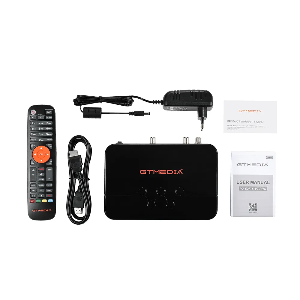 GTmedia V7 Pro Combo DVB-S/S2/S2X + T/T2 Récepteur Satellite Soutien H.265 1080P PowerVu Biss Clé L'europe Cccam Youtube V7 Plus