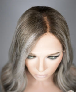 Peluca de <span class=keywords><strong>Cabello</strong></span> Europeo 100% Virgen con Encaje Superior, Color Rubio <span class=keywords><strong>Cenizo</strong></span> Balayage, Peluca con Encaje Frontal de Nudo Único con Forro de Seda para Mujeres con Pérdida de <span class=keywords><strong>Cabello</strong></span> - Product Image 6