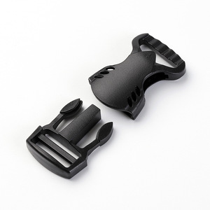 Plastic Belt Buckle 20mm Inner Diameter Adjustable Black Solid Color For <b>Backpacks</b> And <b>Trolley</b> Locks - Product Image 3