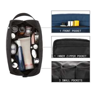 2026 New <b>Waterproof</b> Men's Travel <b>Bag</b> <b>Toiletry</b> <b>Bag</b> Soft Handle Water Resistant Zipper Closure PU Material Candy Custom Logo - Product Image 5