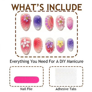 10 <span class=keywords><strong>Uñas</strong></span> Postizas Cortas <span class=keywords><strong>con</strong></span> Degradado <span class=keywords><strong>Rosa</strong></span> y Morado, Forma Ovalada XS, Diseño de Concha de Sirena, Brillantes y <span class=keywords><strong>con</strong></span> Purpurina - Product Image 6