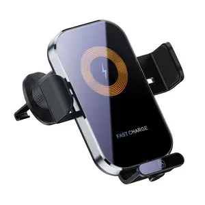 New Arrival 66W Super Fast Charge Retractable Phone Holder Auto Clamping Wireless Car Charger Phone Holder