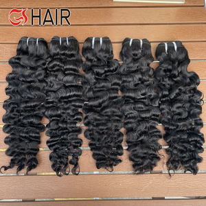 Extensiones de cabello humano virgen paquetes de trama <span class=keywords><strong>a</strong></span> granel de pelo rizado alineado con cutícula birmana vietnamita - Product Image 3