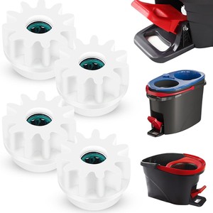 Compatible avec les accessoires de <span class=keywords><strong>serpillière</strong></span> <span class=keywords><strong>Vileda</strong></span>, <span class=keywords><strong>seau</strong></span> rotatif à commande au pied Ocedar avec roues unidirectionnelles en plastique - Product Image 1