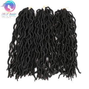 HTHAIR-extensiones de cabello postizo rizado Afro, pelo de ganchillo, pelo sintético a granel de 18 pulgadas, 3 tonos, degradado, gitano - Product Image 3