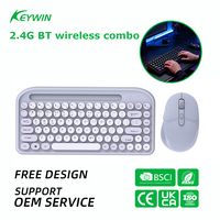 Clavier et souris sans fil double mode Keywin GK01, ensemble clavier et souris sans fil personnalisé pour le bureau, utilisation pour ordinateur portable et bureau