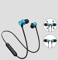 XT11 magnétique basse tour de cou sport écouteur course suspendu cou Sport étanche mains libres basse sans fil intra-auriculaire Sport Blu dent