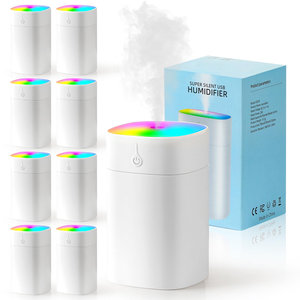 Humidificateur d'air grande capacité 400 ml avec lumière, diffuseur silencieux, mini humidificateur de bureau pour voiture, maison, travail - Product Image 1