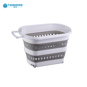 Panier à linge pliable avec roulettes et trous respirants, panier de rangement pliable pour vêtements, jouets et organisateur de salle de bain - Product Image 2