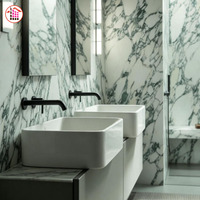 Dalle de marbre naturel à veines vertes uniques, taille personnalisée pour salle de bain de villa, mur de douche, comptoir de salle de bain, revêtement mural