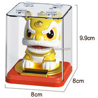 Grand Nod automatique de 3 pouces vague solaire Lion danse Fortune ornements haute qualité poterie et émail décoration de magasin de bureau