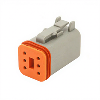 Conector Automotriz Hembra de 6 Pines Gris, Conector Impermeable para Automóvil DT06-6S