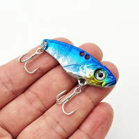 Lot de 5 leurres VIB 7g en acier inoxydable à trois pointes, hameçons doubles, appâts bioniques pour poisson-serpent, achigan, poisson mandarin, carpe noire