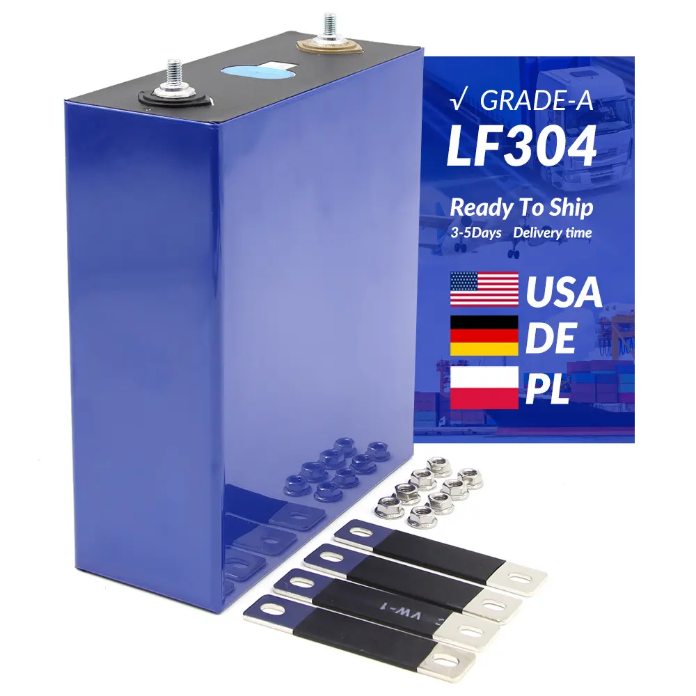 Eve 304ah lifepo4 sel baterai 3.2v penyimpanan energi lithium ion solar eu warehouse usa li phosphate lfp 304 isi ulang